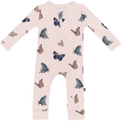 Kyte BABY Kyte BABY Blush Butterfly Zip-Up Romper 