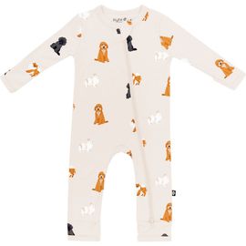 Kyte BABY Kyte BABY Kids' Dog Print Zip-Up Romper