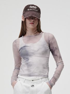 KZM CLOUD MESH LONG SLEEVED T-SHIRT [GREY]