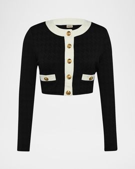 L & apos;AGENCE Adaline Colorblock Chic Swim Cardigan