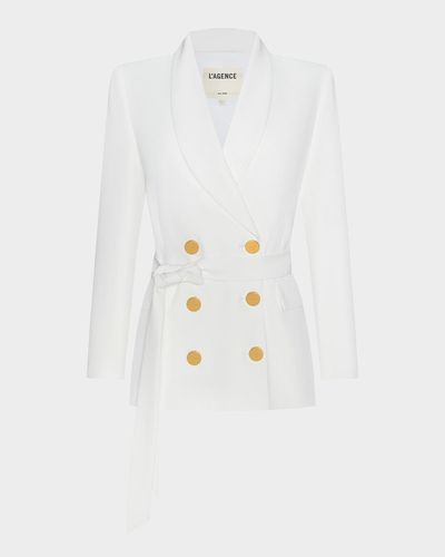 L & apos;AGENCE Aven Wrap Double-Breasted Blazer
