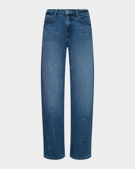 L & apos;AGENCE Bex High-Rise Studded Rodeo Jeans