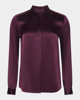L & apos;AGENCE Bianca Silk Charmeuse Button-Down Blouse