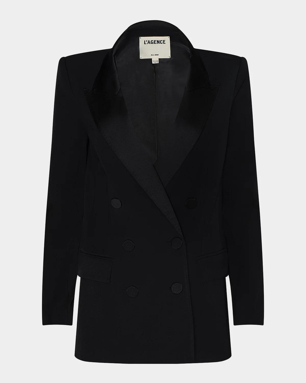 L & apos;AGENCE Cambrie Oversized Blazer with Boutonniere