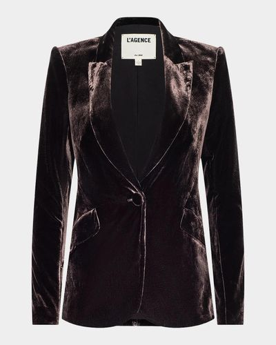 L & apos;AGENCE Chamberlain Velvet Blazer