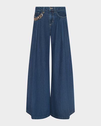 L & apos;AGENCE Chayse Pleated Wide-Leg Jeans