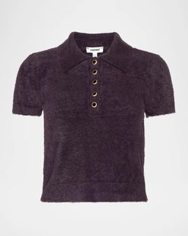 L & apos;AGENCE Cirrus Crop Polo Shirt