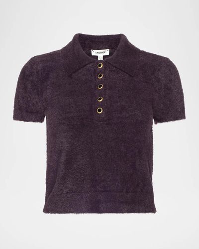 L & apos;AGENCE Cirrus Crop Polo Shirt