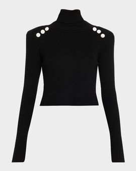 L & apos;AGENCE Colette Cropped Turtleneck Sweater