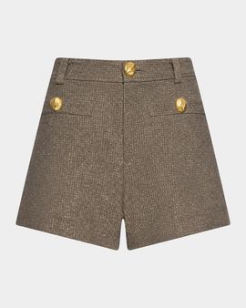 L & apos;AGENCE Dionne Textured Cotton-Blend Shorts
