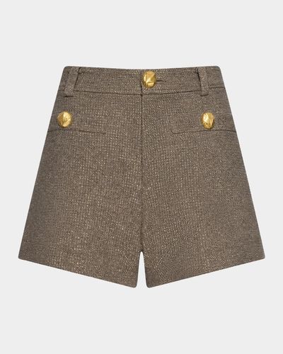 L & apos;AGENCE Dionne Textured Cotton-Blend Shorts