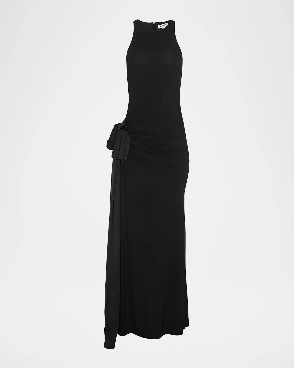 L & apos;AGENCE Frost Shirred Sleeveless Gown