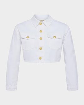 L & apos;AGENCE Genevie Cropped Denim Jacket