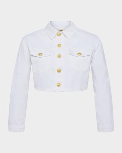 L & apos;AGENCE Genevie Cropped Denim Jacket