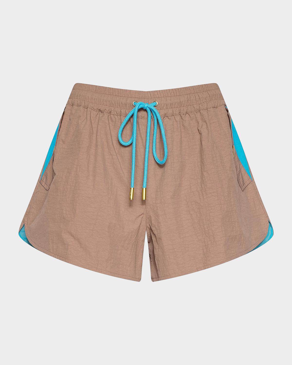 L & apos;AGENCE Grayson Dolphin-Hem Drawstring Shorts