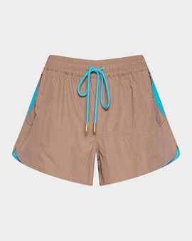 L & apos;AGENCE Grayson Dolphin-Hem Drawstring Shorts