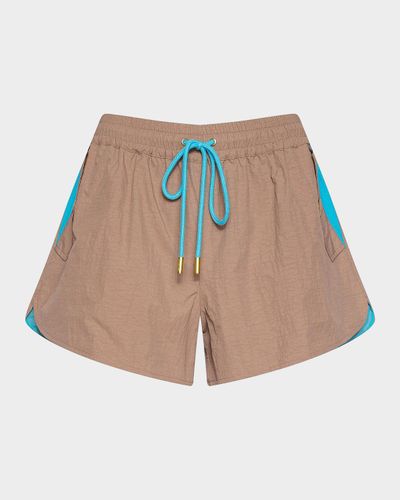 L & apos;AGENCE Grayson Dolphin-Hem Drawstring Shorts