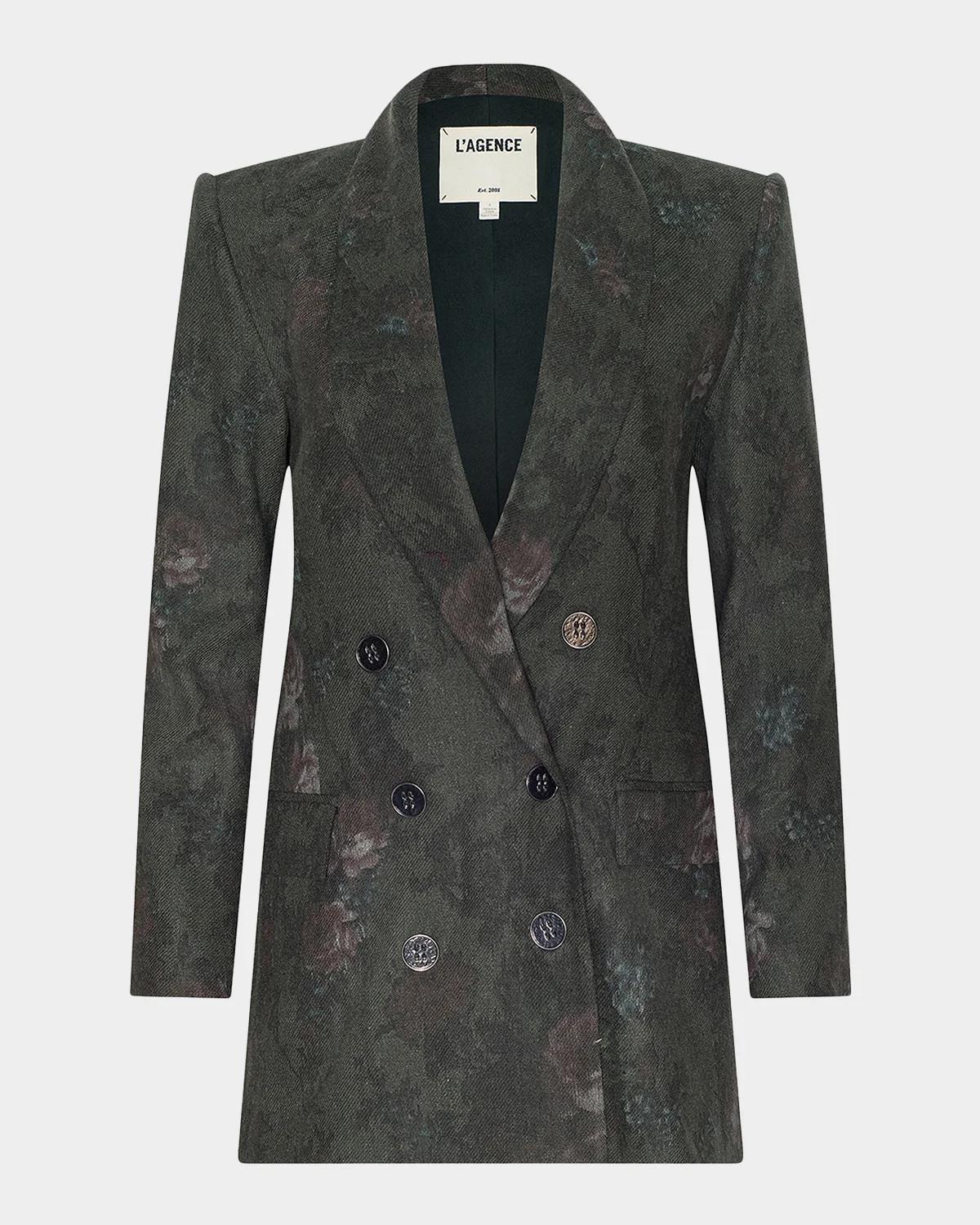 L & apos;AGENCE Jayda Relaxed Double-Breasted Blazer