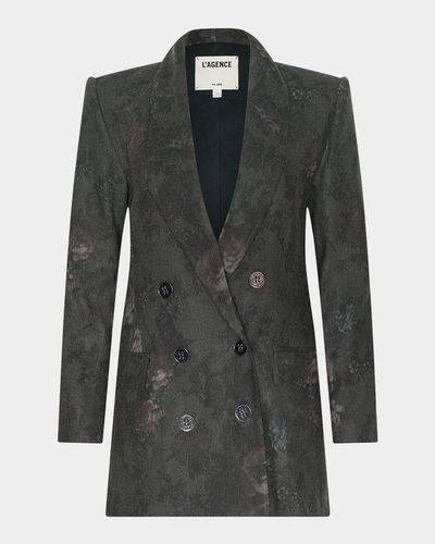 L & apos;AGENCE Jayda Relaxed Double-Breasted Blazer