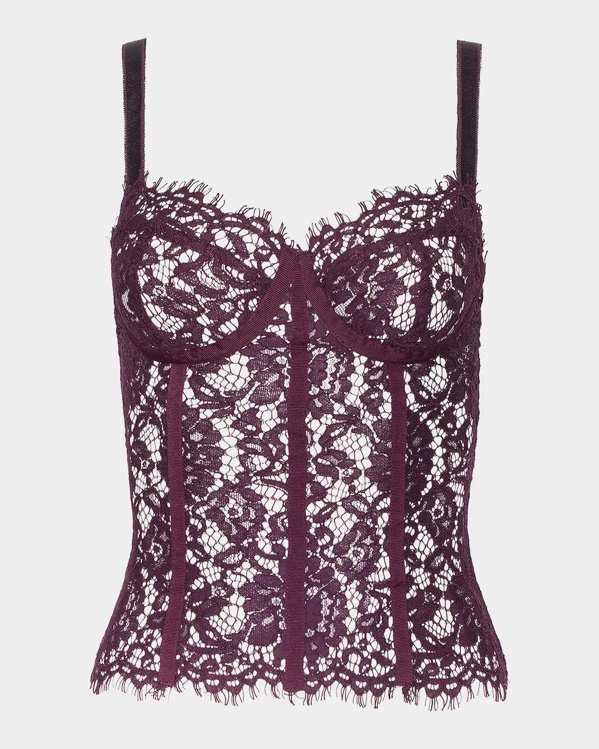 L & apos;AGENCE Jenny Lace Bustier Top