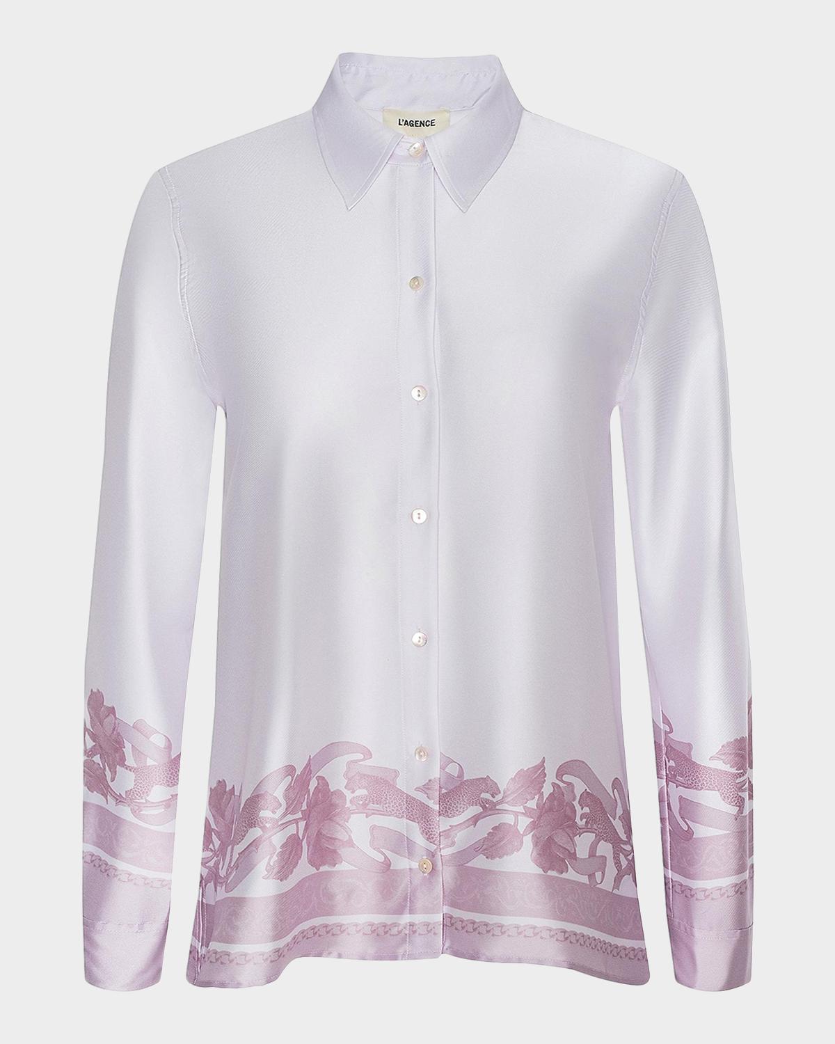 L & apos;AGENCE Judy Scarf Satin Shirt
