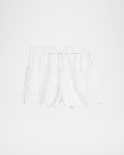 L & apos;AGENCE Laina Eyelet Mini Shorts