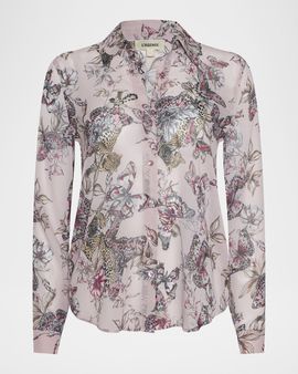 L & apos;AGENCE Laurent Button-Front Blouse