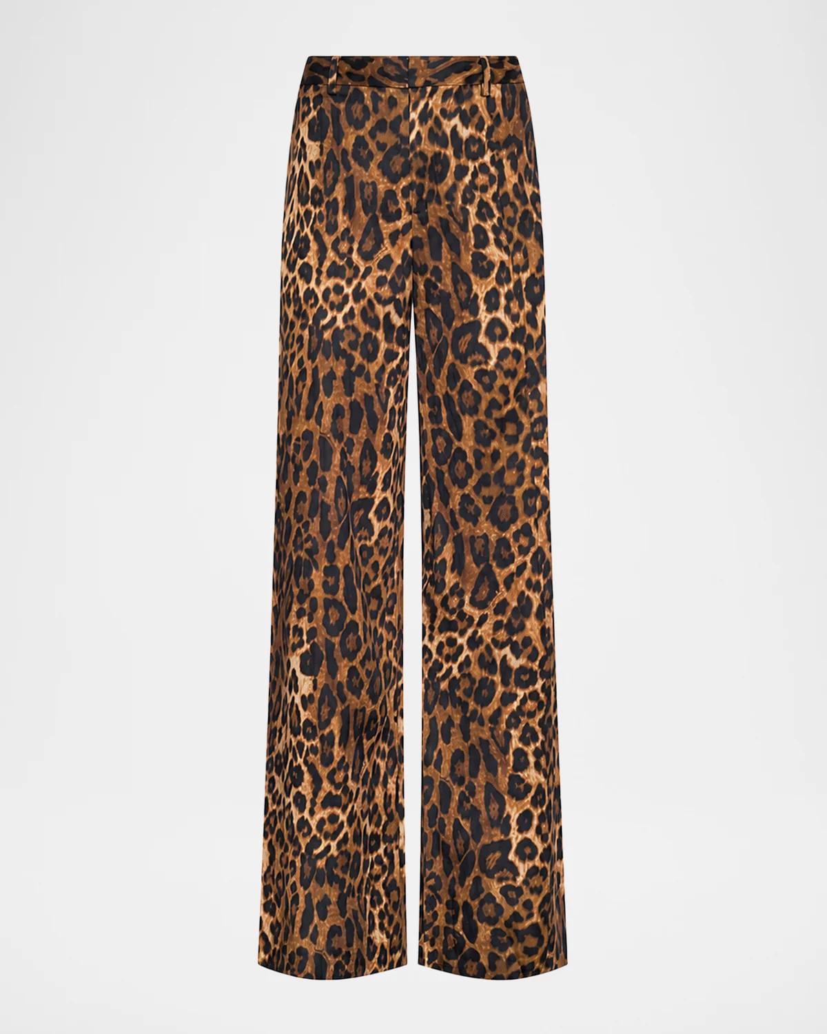 L & apos;AGENCE Livvy Leopard-Print Pants