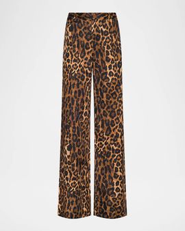 L & apos;AGENCE Livvy Leopard-Print Pants