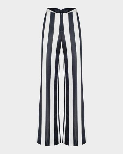 L & apos;AGENCE Livvy Striped Straight-Leg Trousers