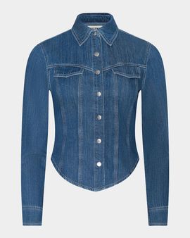 L & apos;AGENCE Louis Fitted Denim Shirt