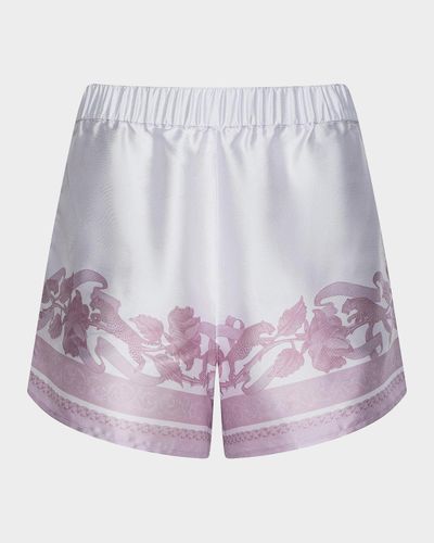 L & apos;AGENCE Maela Printed Satin Shorts