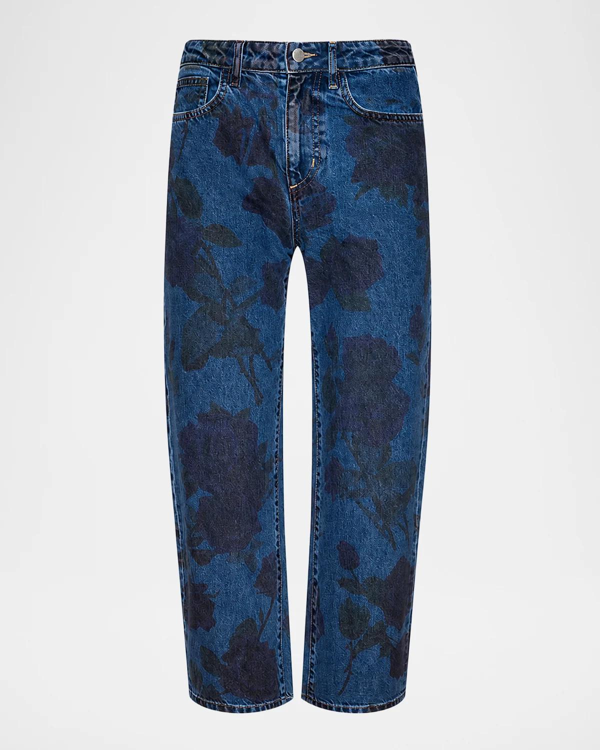 L & apos;AGENCE Mallis High-Rise Bow-Leg Crop Jeans