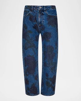 L & apos;AGENCE Mallis High-Rise Bow-Leg Crop Jeans