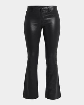 L & apos;AGENCE Marty High-Rise Coated Flare Jeans