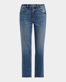 L & apos;AGENCE Milana Low-Rise Cropped Straight Jeans
