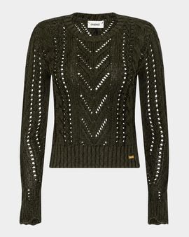 L & apos;AGENCE Mio Cable Knit Crop Sweater