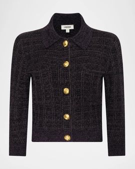L & apos;AGENCE Morrigan Tweed Stitch Cardigan