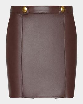 L & apos;AGENCE Nolina Faux-Leather Sheath Mini Skirt