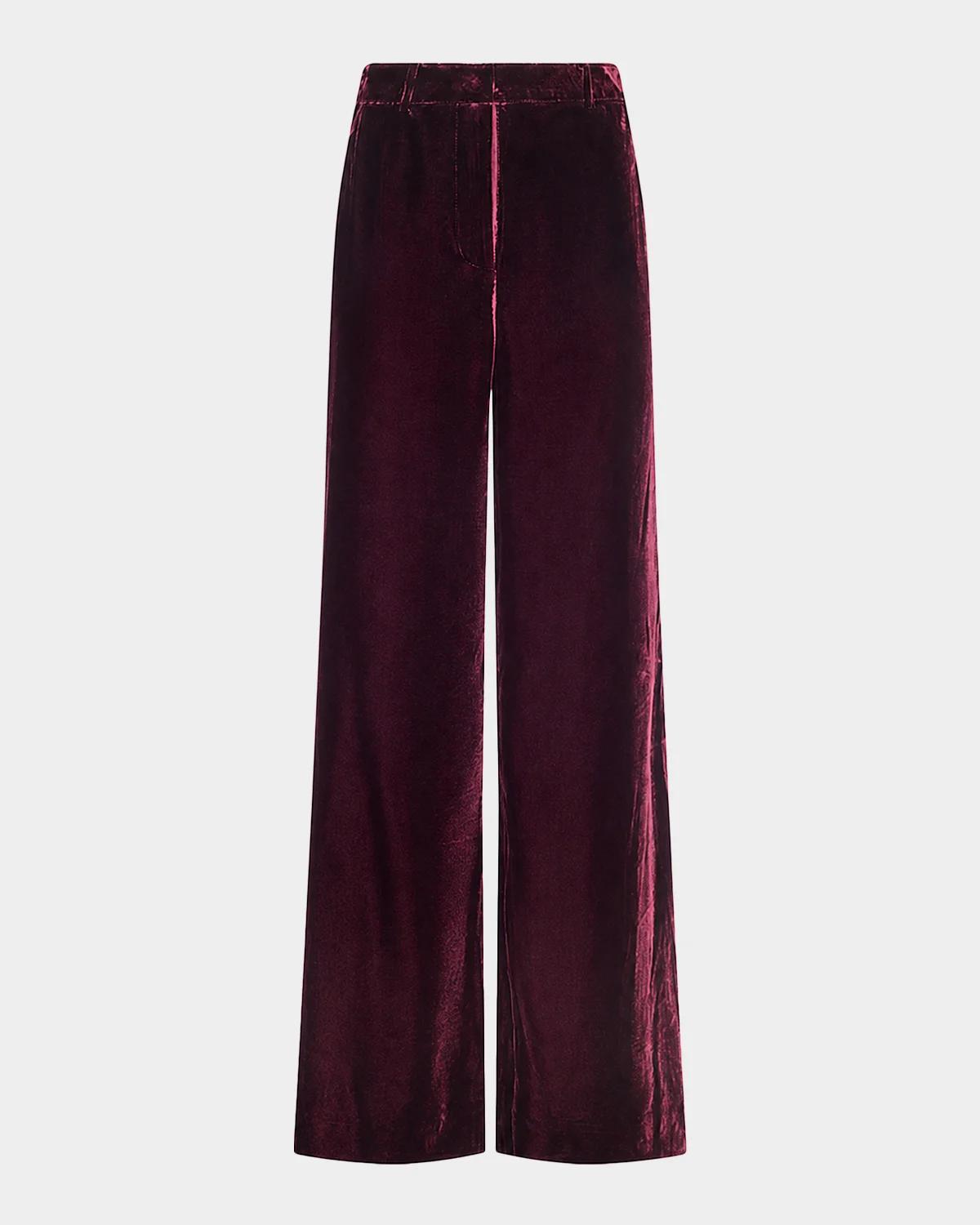 L & apos;AGENCE Pilar Velvet Wide-Leg Pants