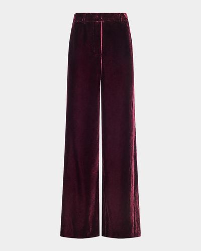 L & apos;AGENCE Pilar Velvet Wide-Leg Pants