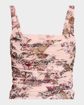 L & apos;AGENCE Rasha Shirred Tank Top