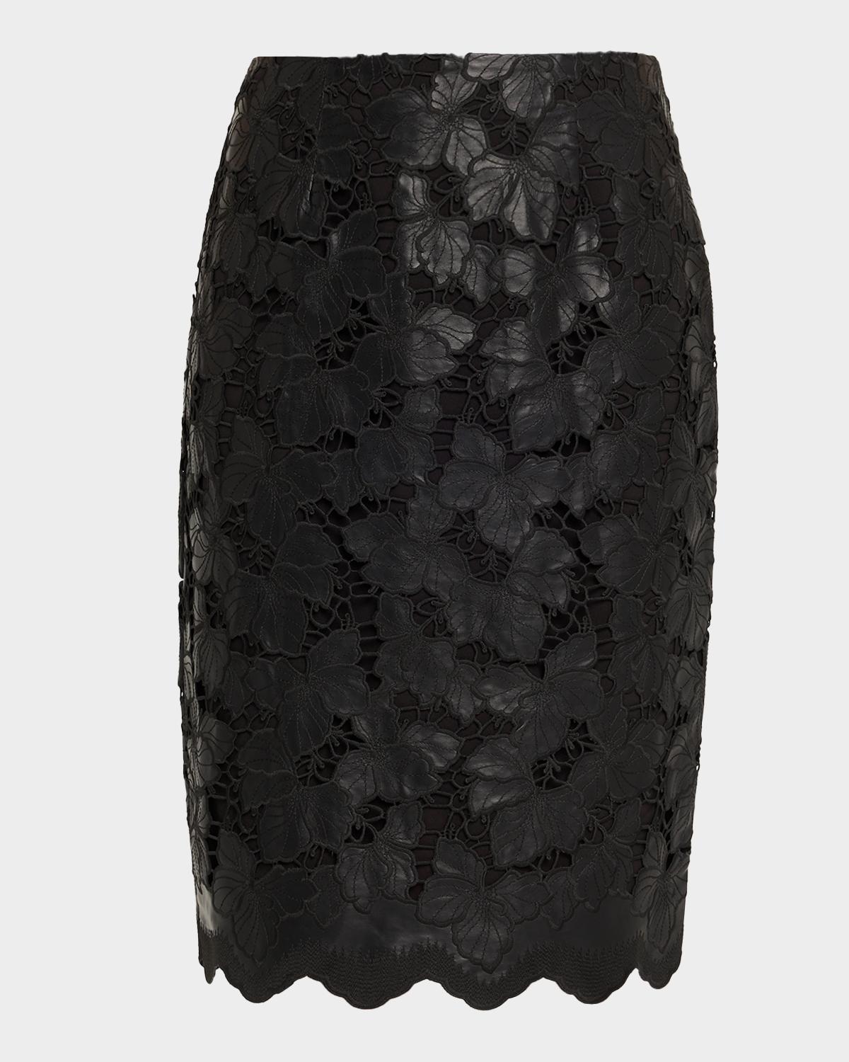 L & apos;AGENCE Royal Vegan Leather Pencil Skirt