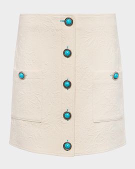 L & apos;AGENCE Truman Floral Embossed Mini Skirt