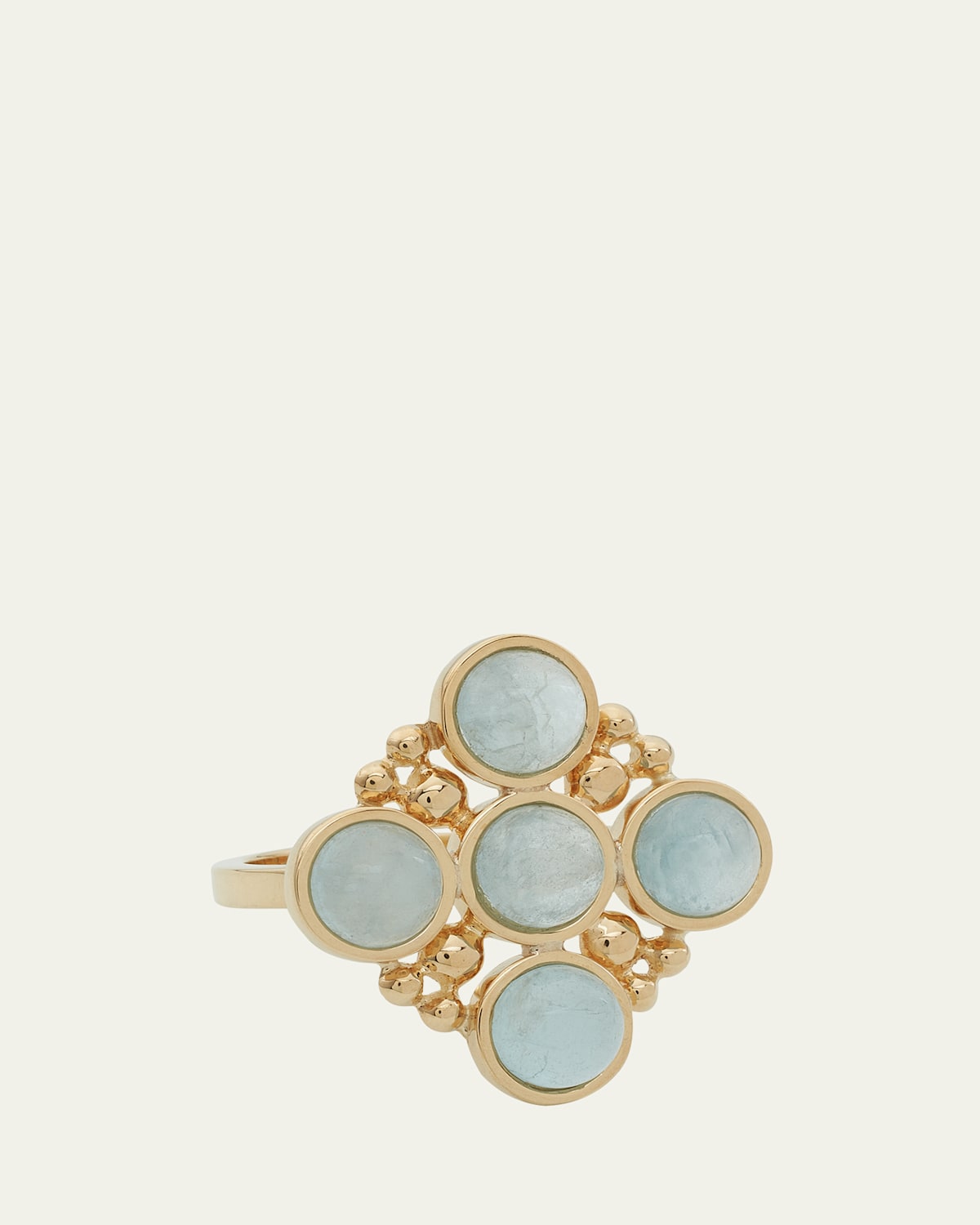 L. Klein 18k Gold Bubbles Aquamarine Ring