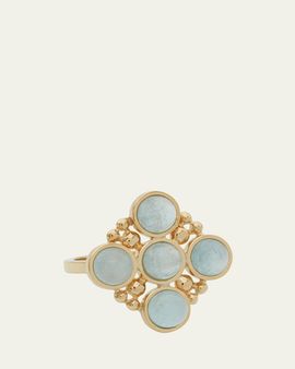 L. Klein 18k Gold Bubbles Aquamarine Ring