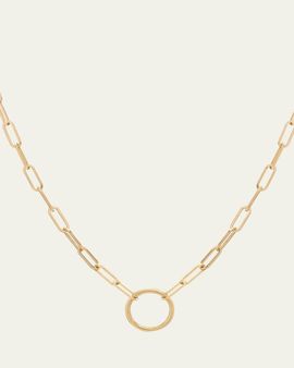 L. Klein 18K Gold Paperclip Chain Necklace