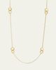 L. Klein Duetto 18K Gold Paperclip Chain Necklace with Hammered Rings - 1