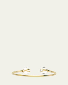 L. Klein Prisma Polished 18k Gold Crystal Quartz Bangle