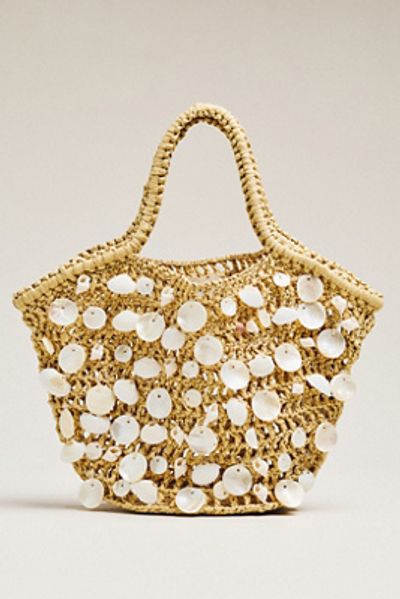 L Space Alba Raffia Shell Tote